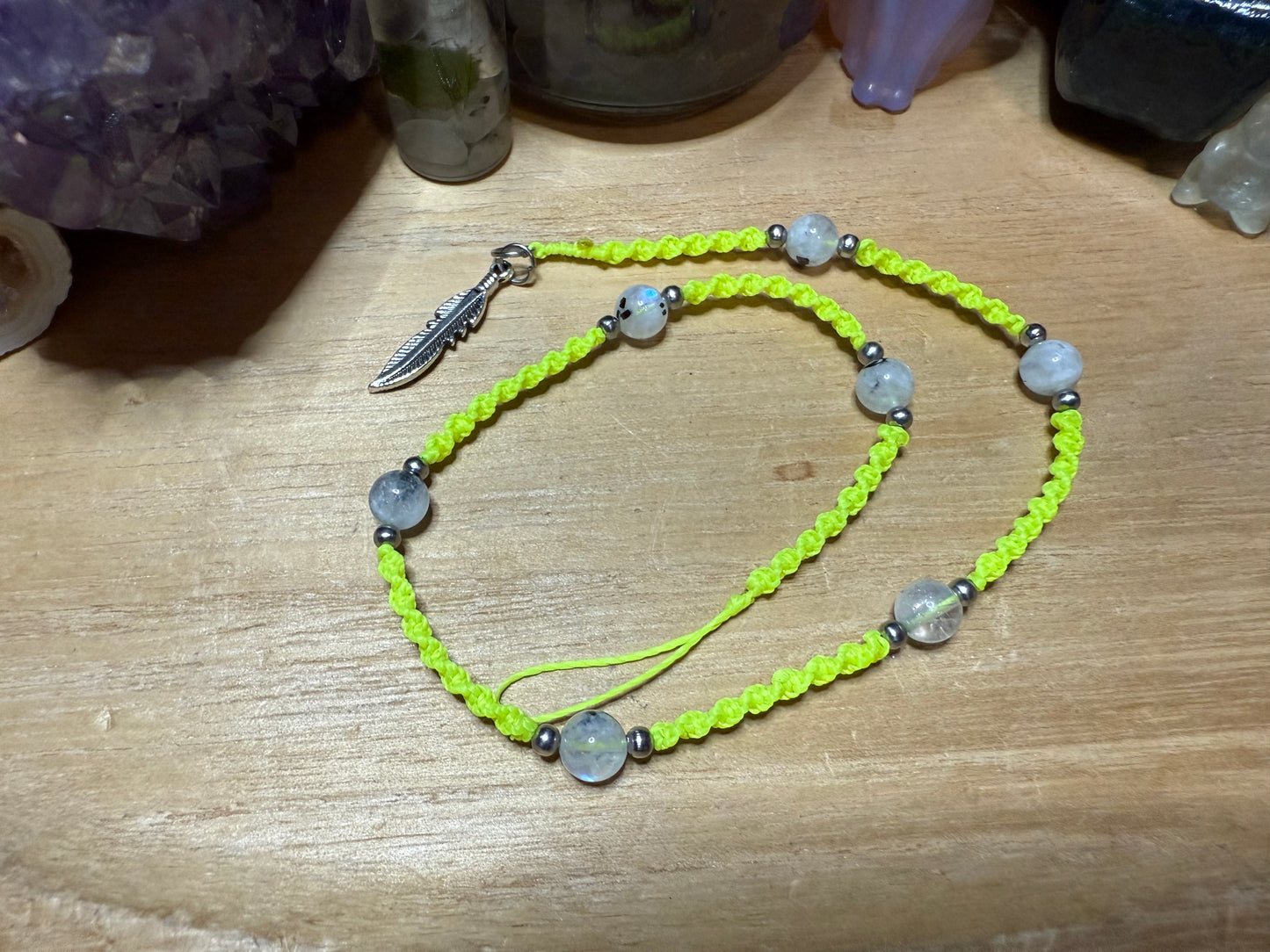 Haarsträhne neongelb