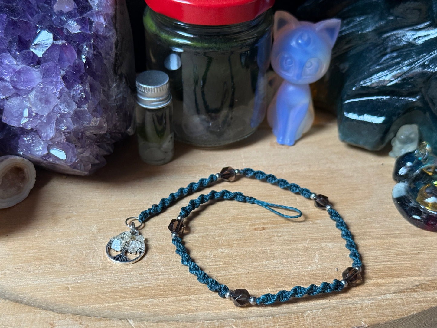 Haarsträhne Tannengrün