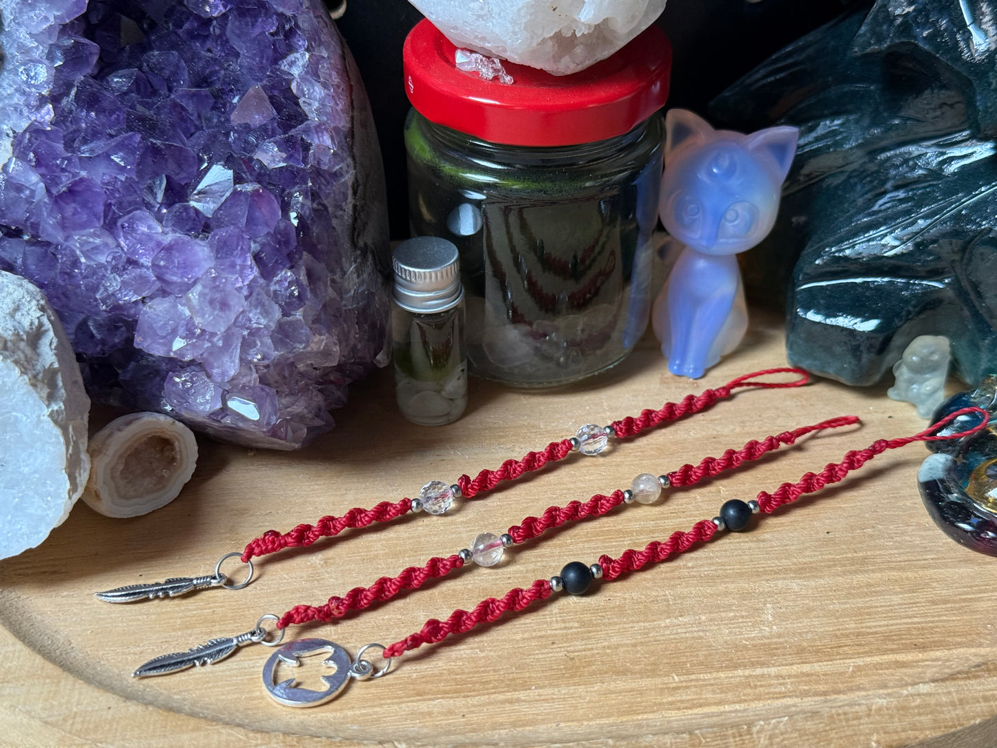 Haarsträhne rot kurz