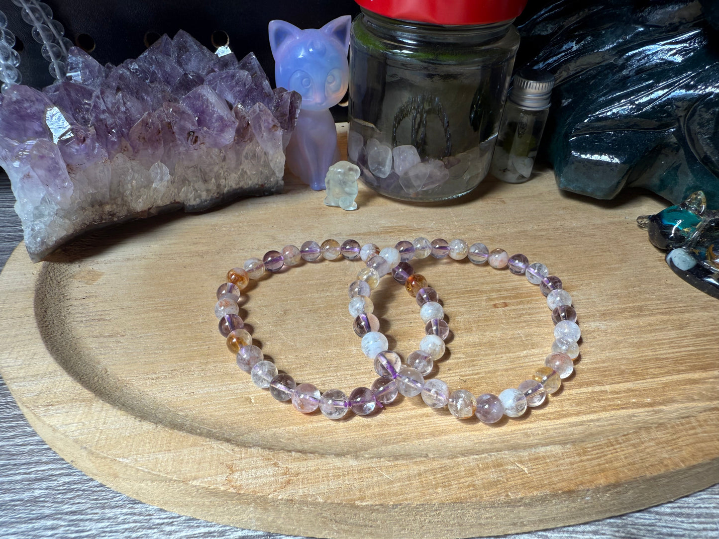 Amethyst Citrin Armband 6mm