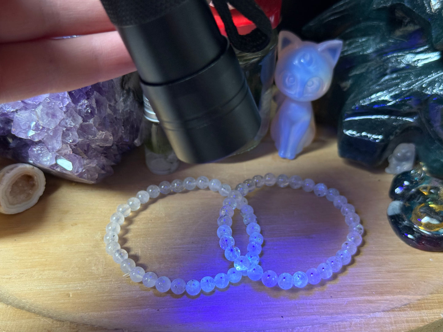 Petroleum Quarz Armband 6mm