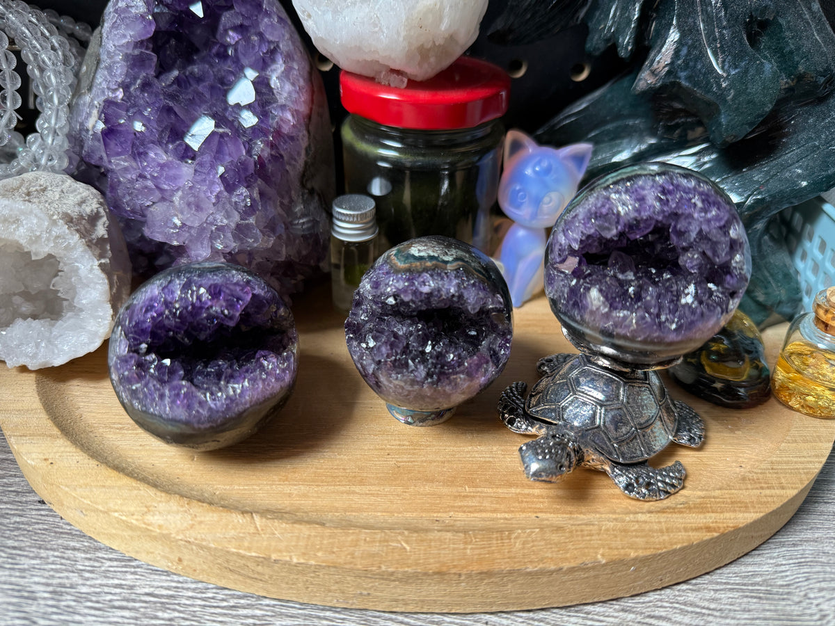 Amethyst druzy Kugeln