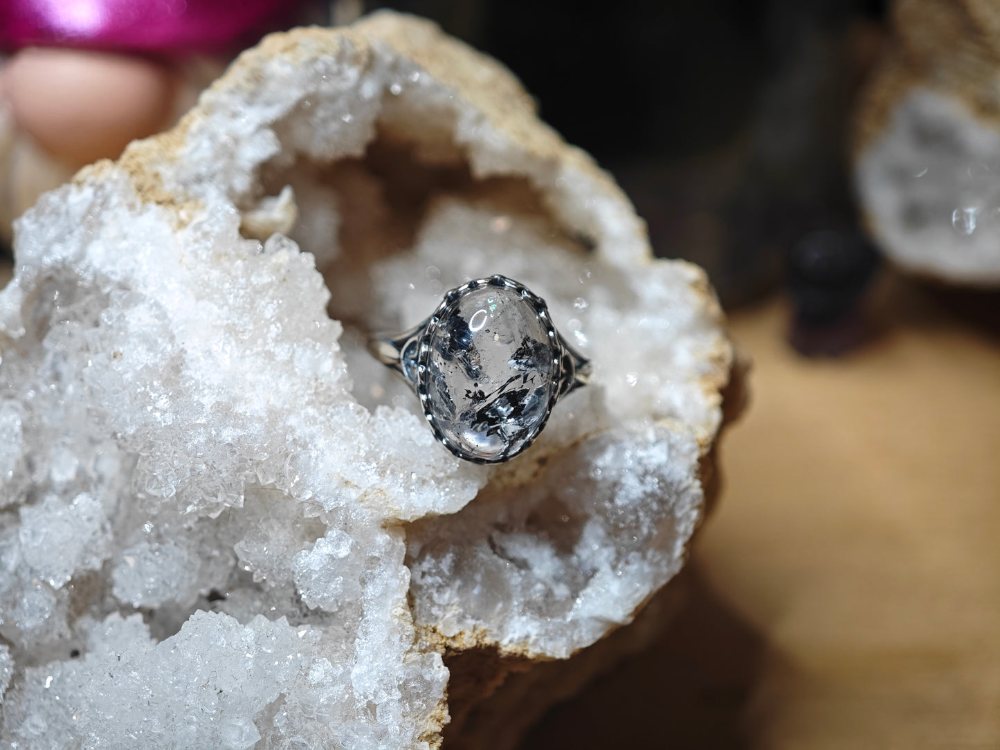 Herkimer Diamant Ring 925er Silber
