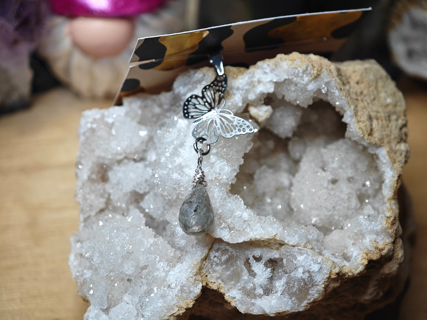 Schmetterling Anhänger Labradorit