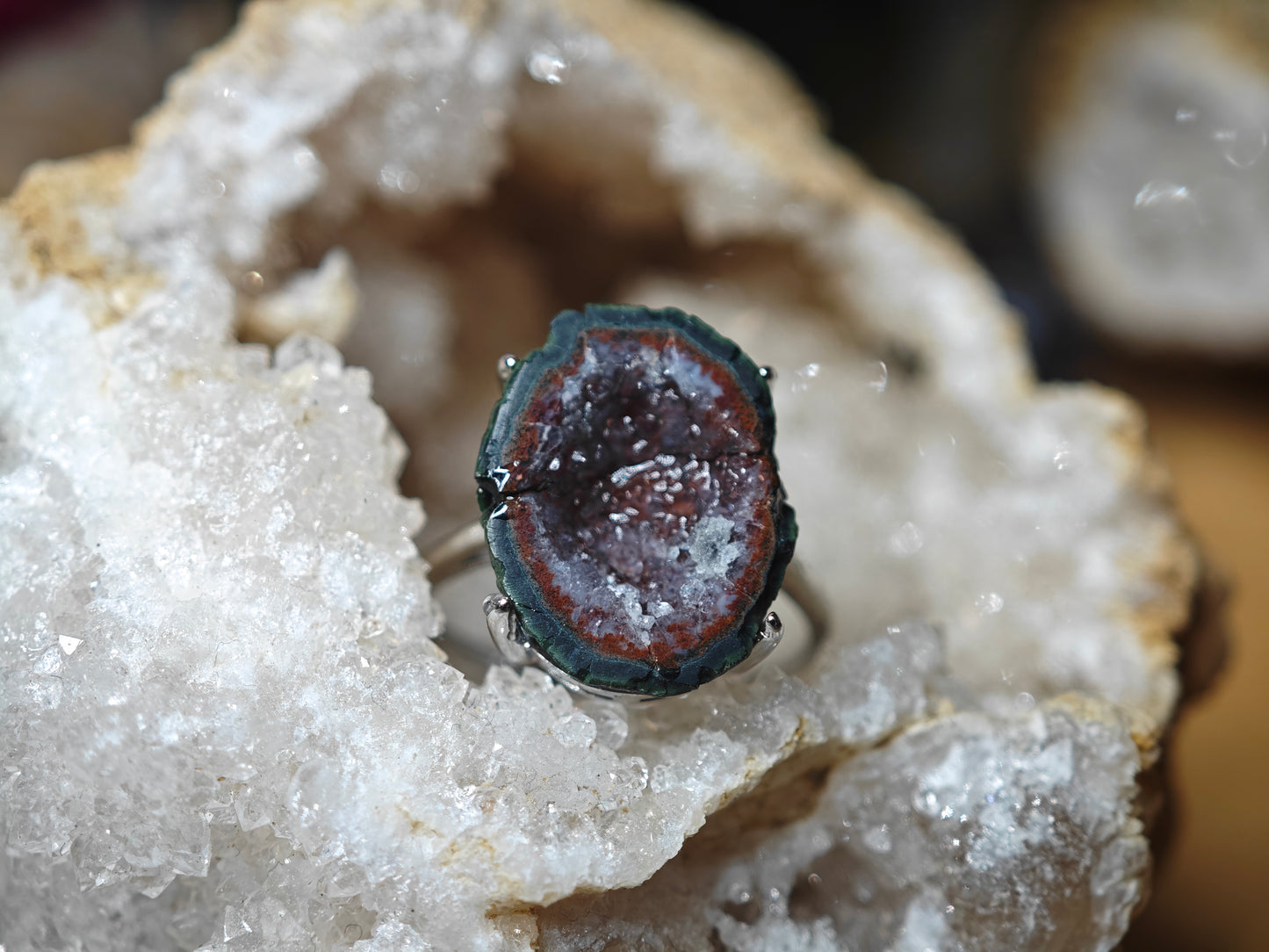 Achat Ring 925er Silber B-Ware