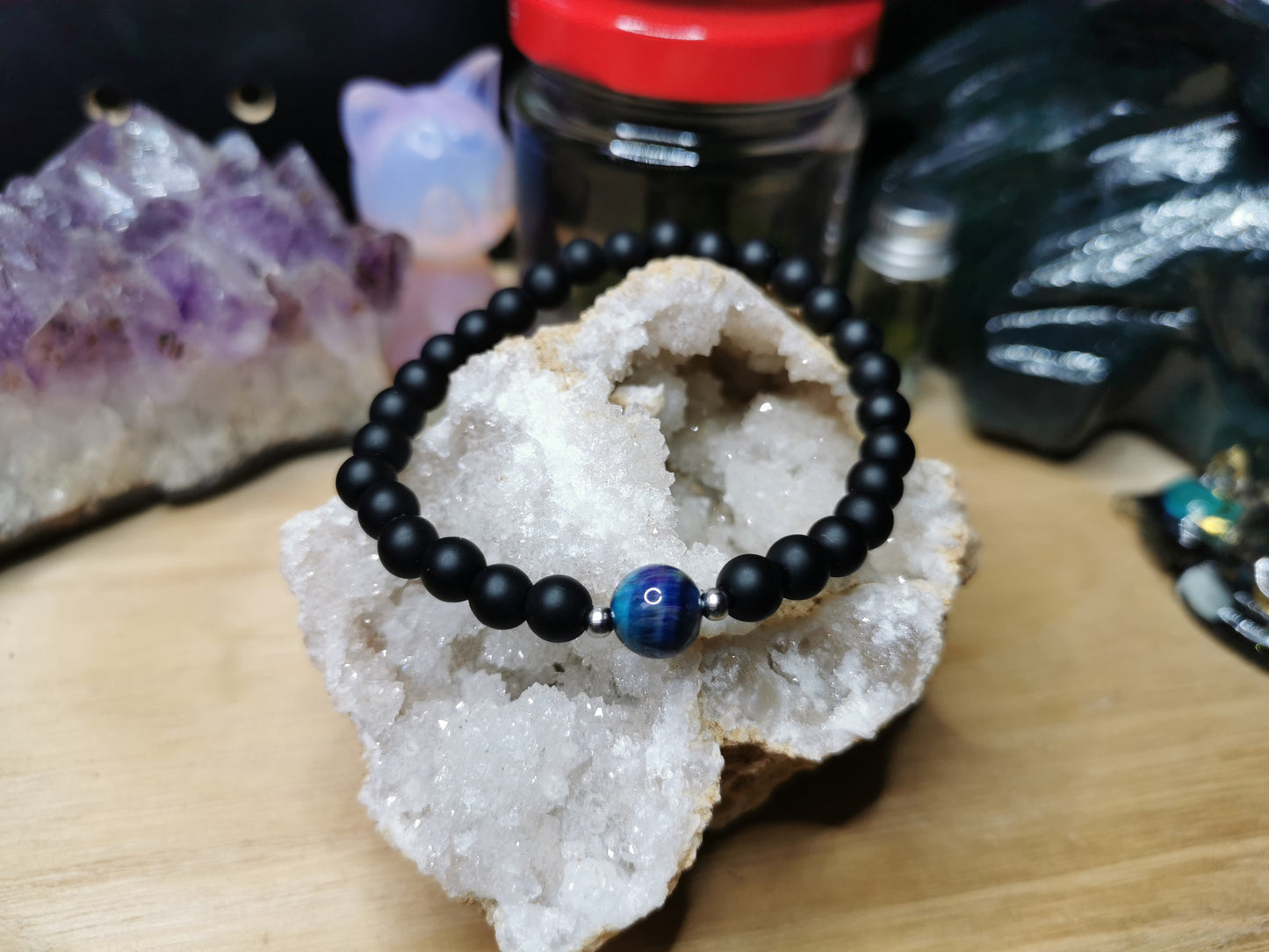 Galaxy Tigerauge Onyx Armband