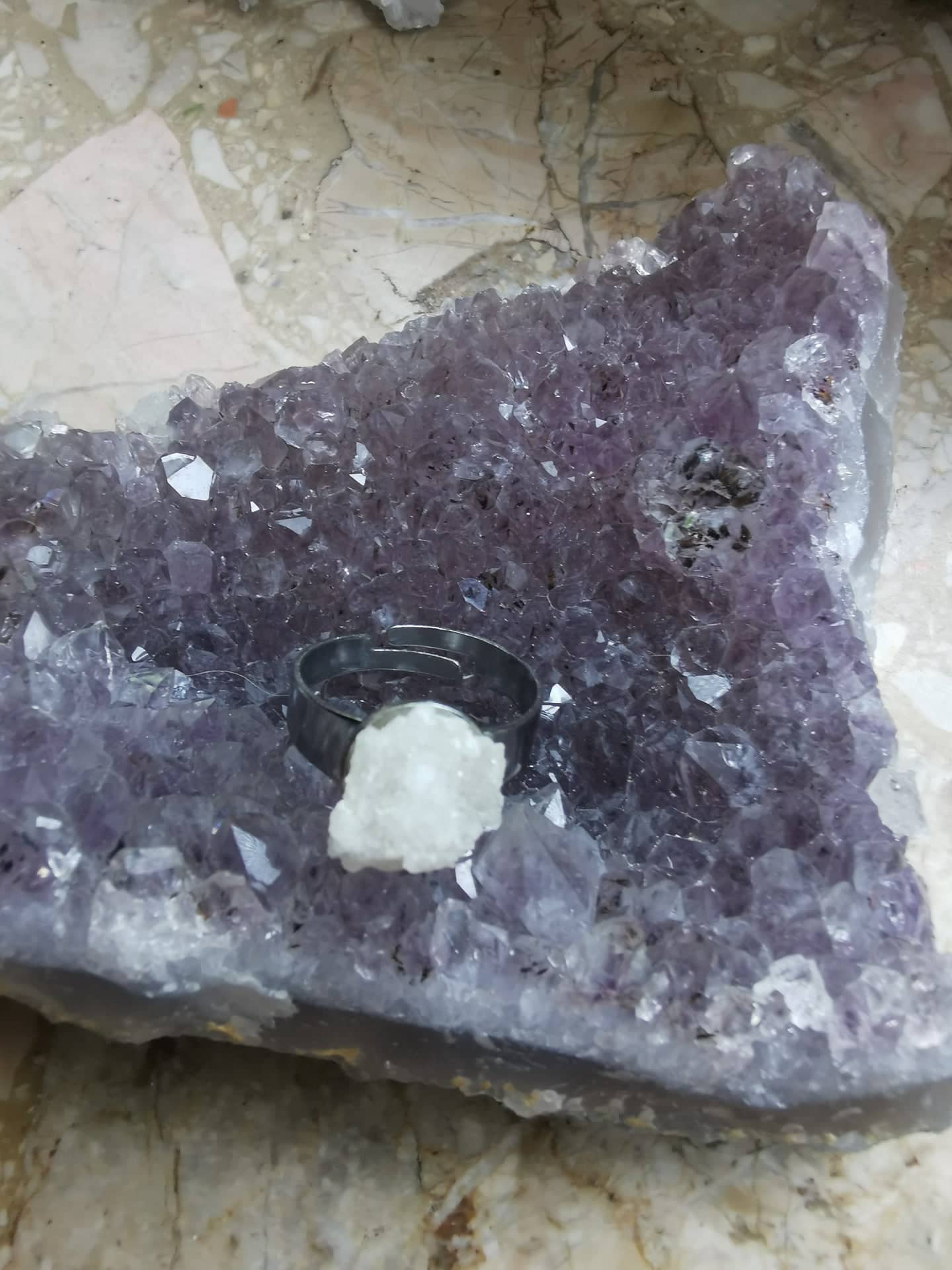 Bergkristall Drusen Ring