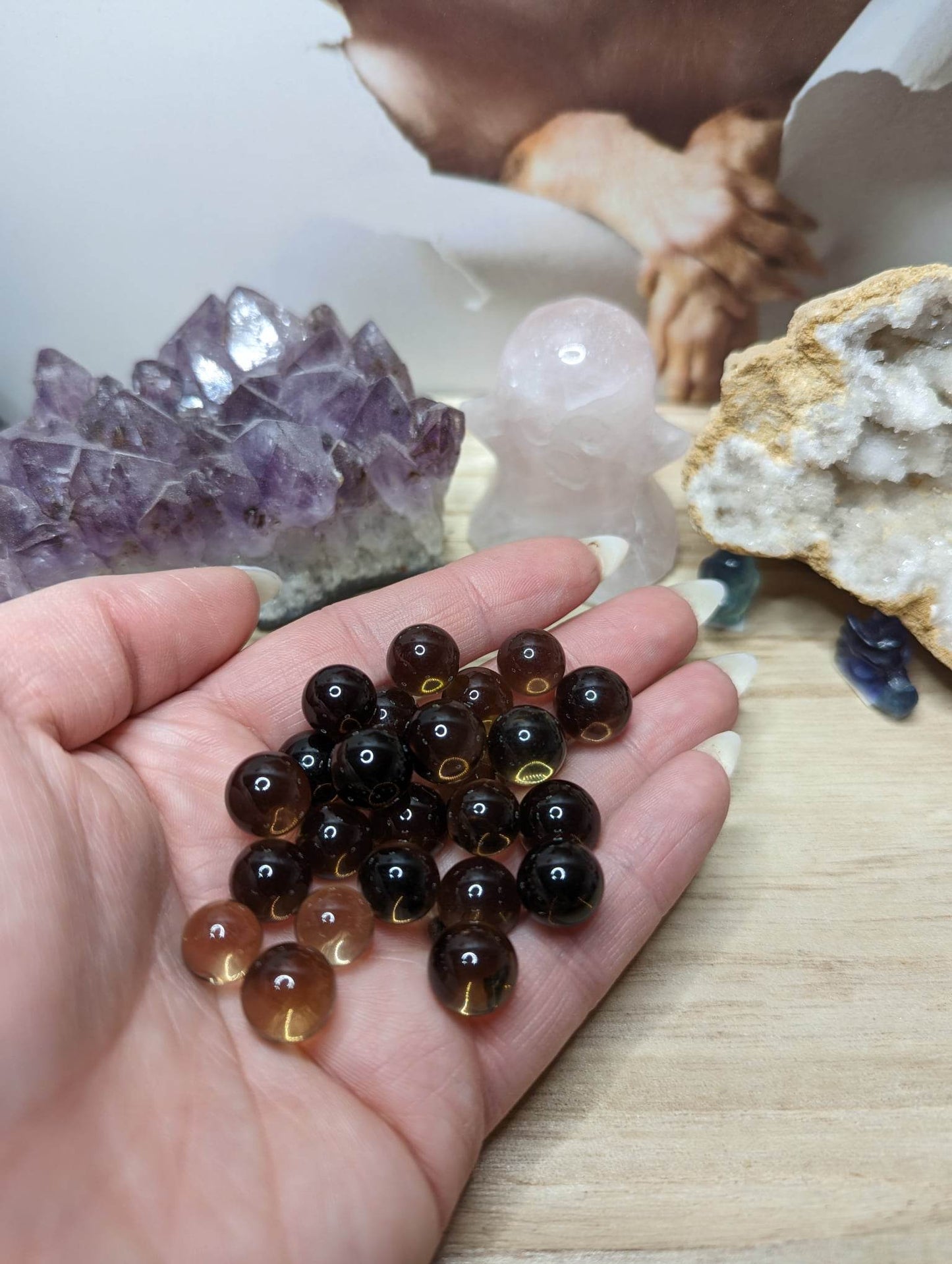 Rauchquarz Mini Kugeln