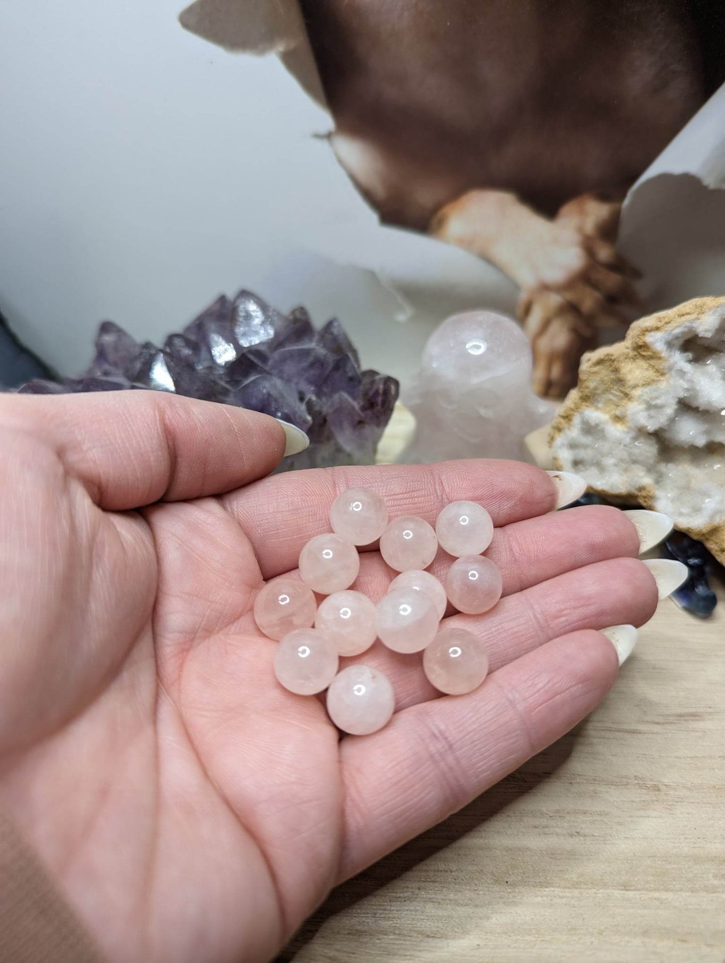 Rosenquarz Mini Kugeln