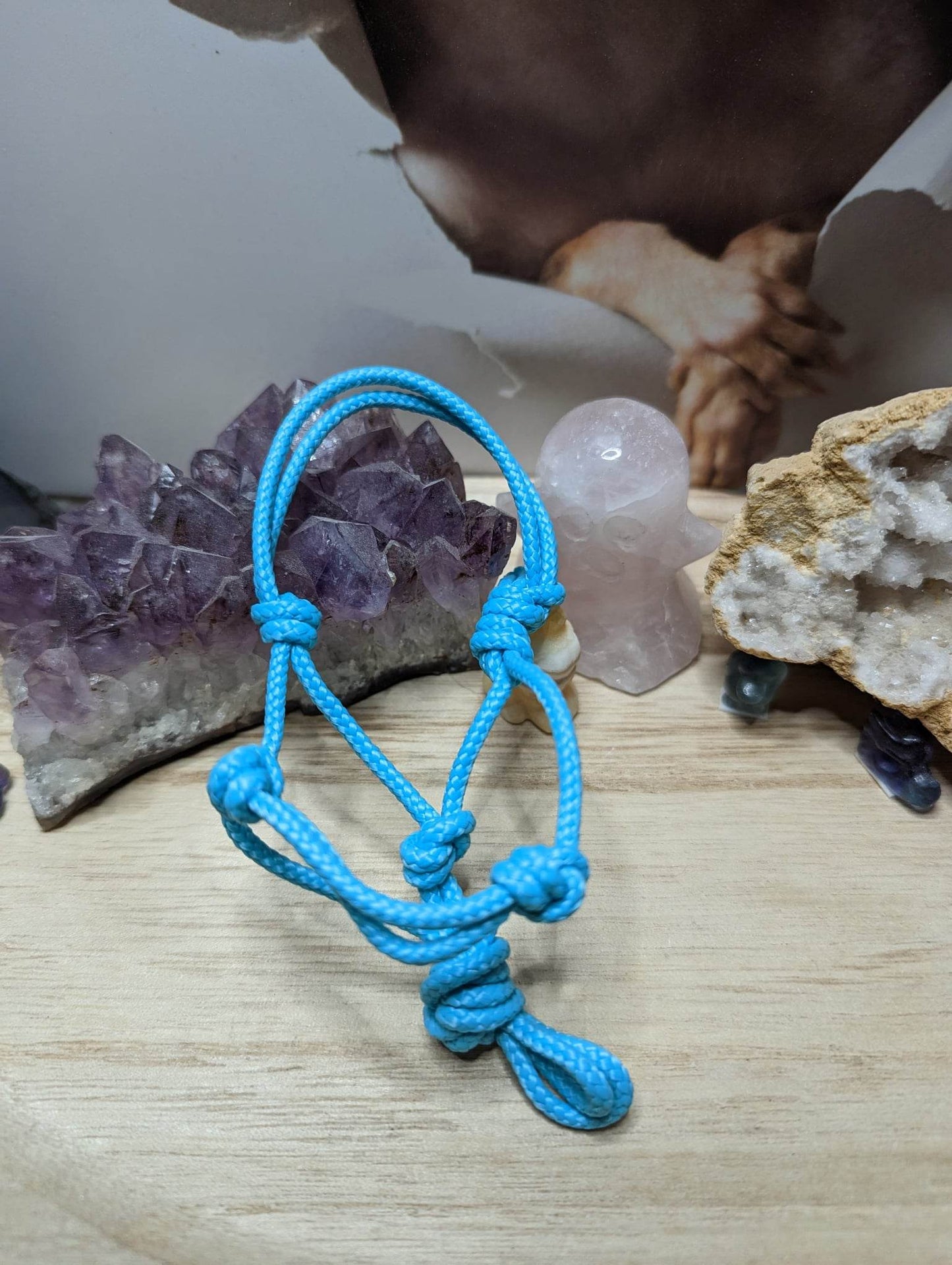 Mini Knotenhalfter Hellblau