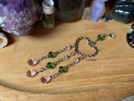 Suncatcher Frühling Herz Rosenquarz