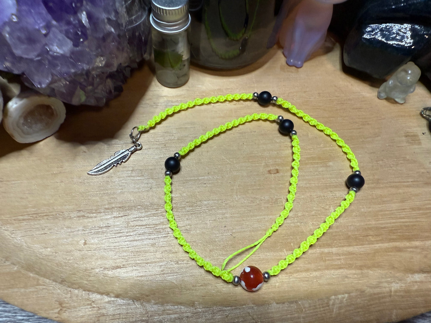 Haarsträhne neongelb