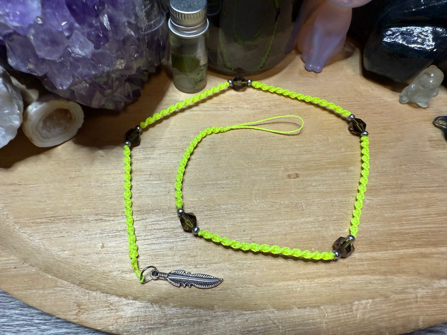 Haarsträhne neongelb