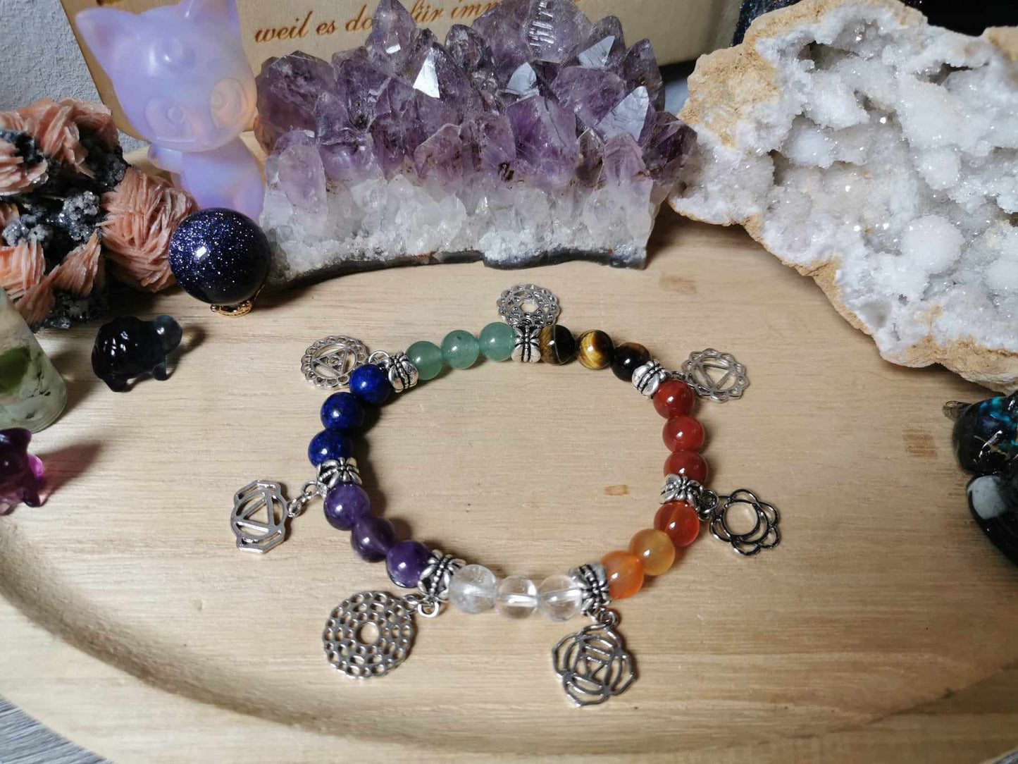 Chakra Armband mit Anhängern