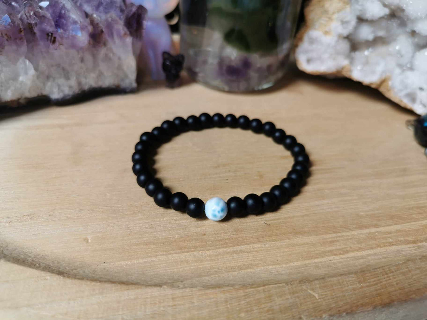 Larimar Onyx Armband