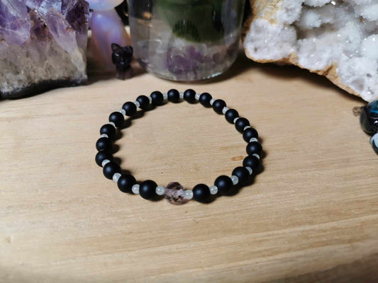 Amethyst Onyx Armband nachtleuchtend