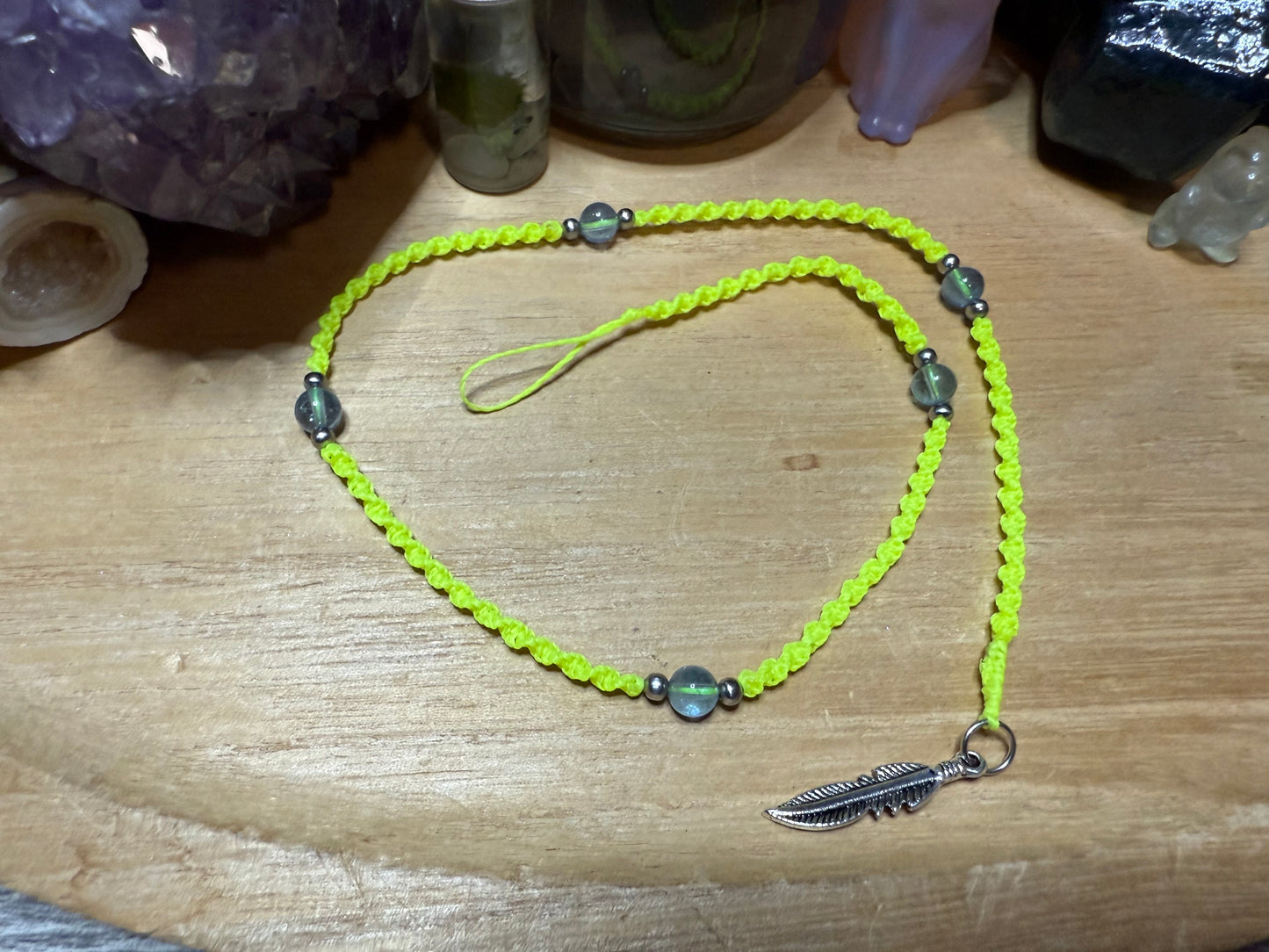 Haarsträhne neongelb