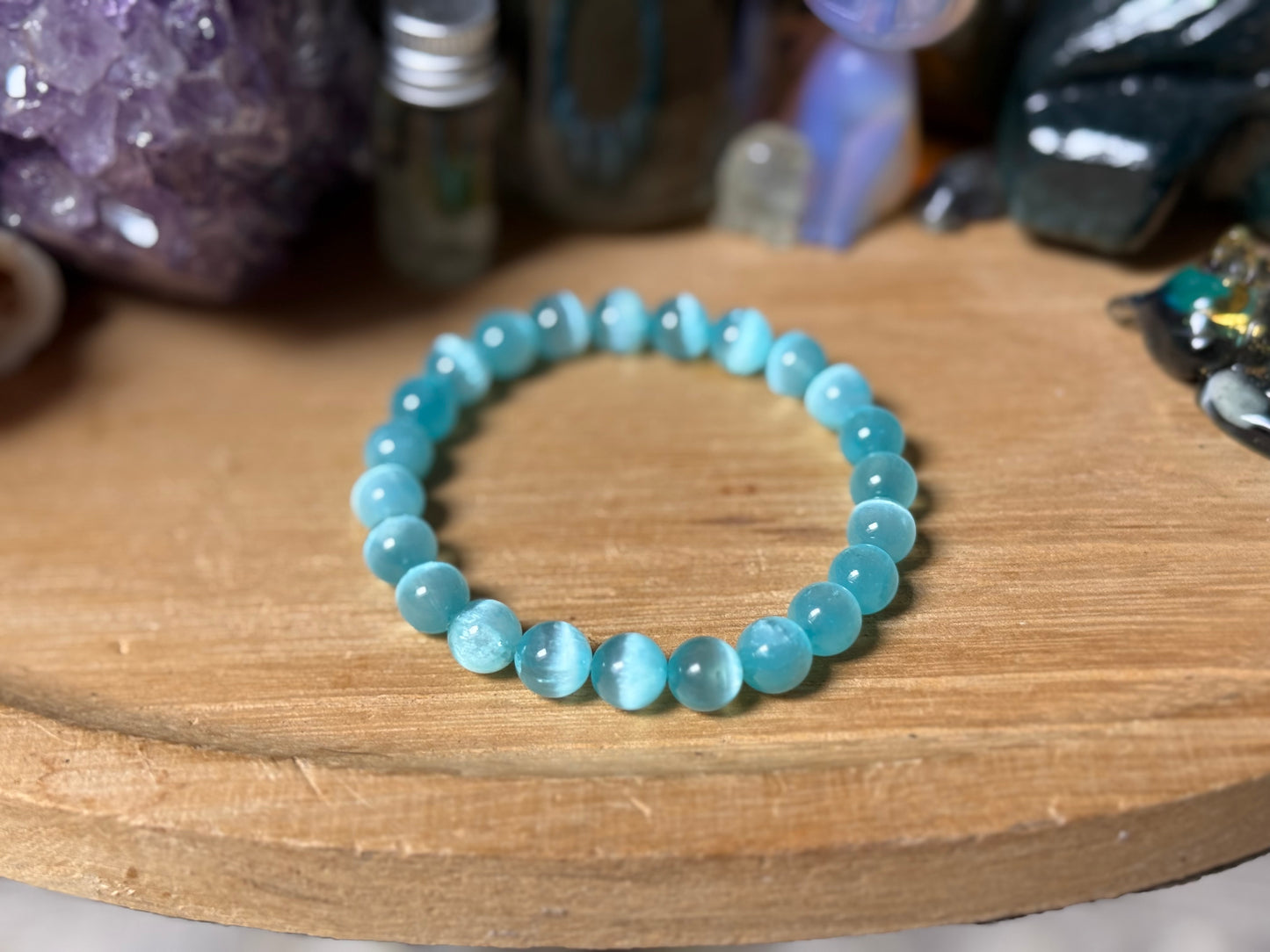 Selenit Armband Türkis