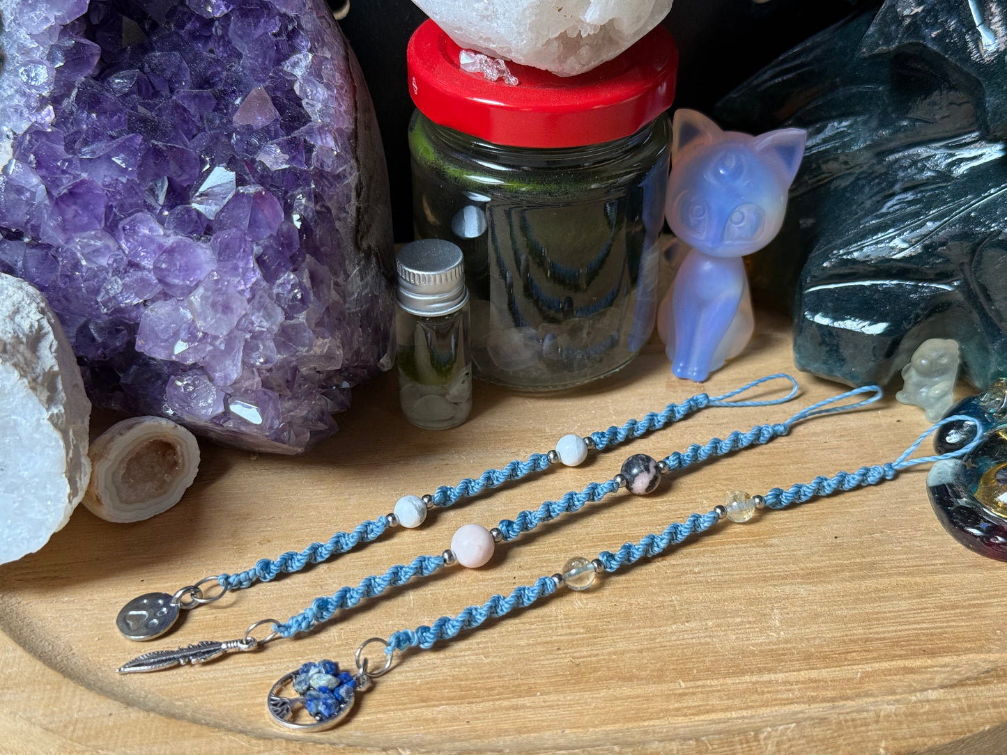 Haarsträhne jeansblau kurz