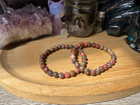 Leopardenjaspis Armband 6mm