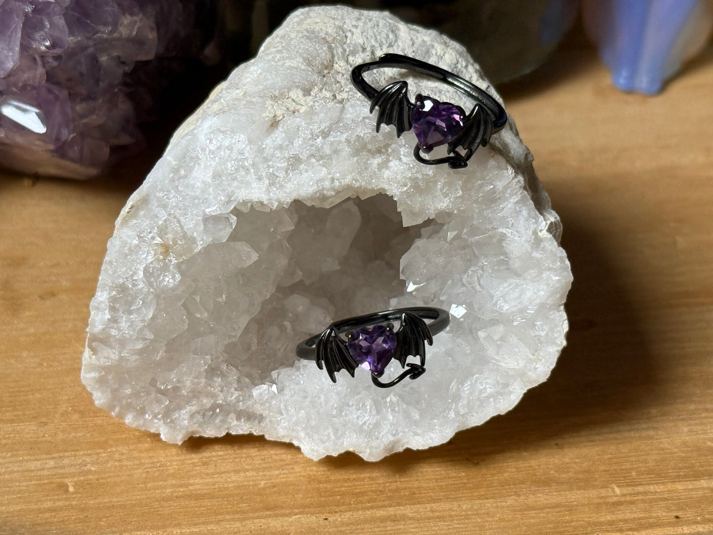 Amethyst Drachenring 925er Silber