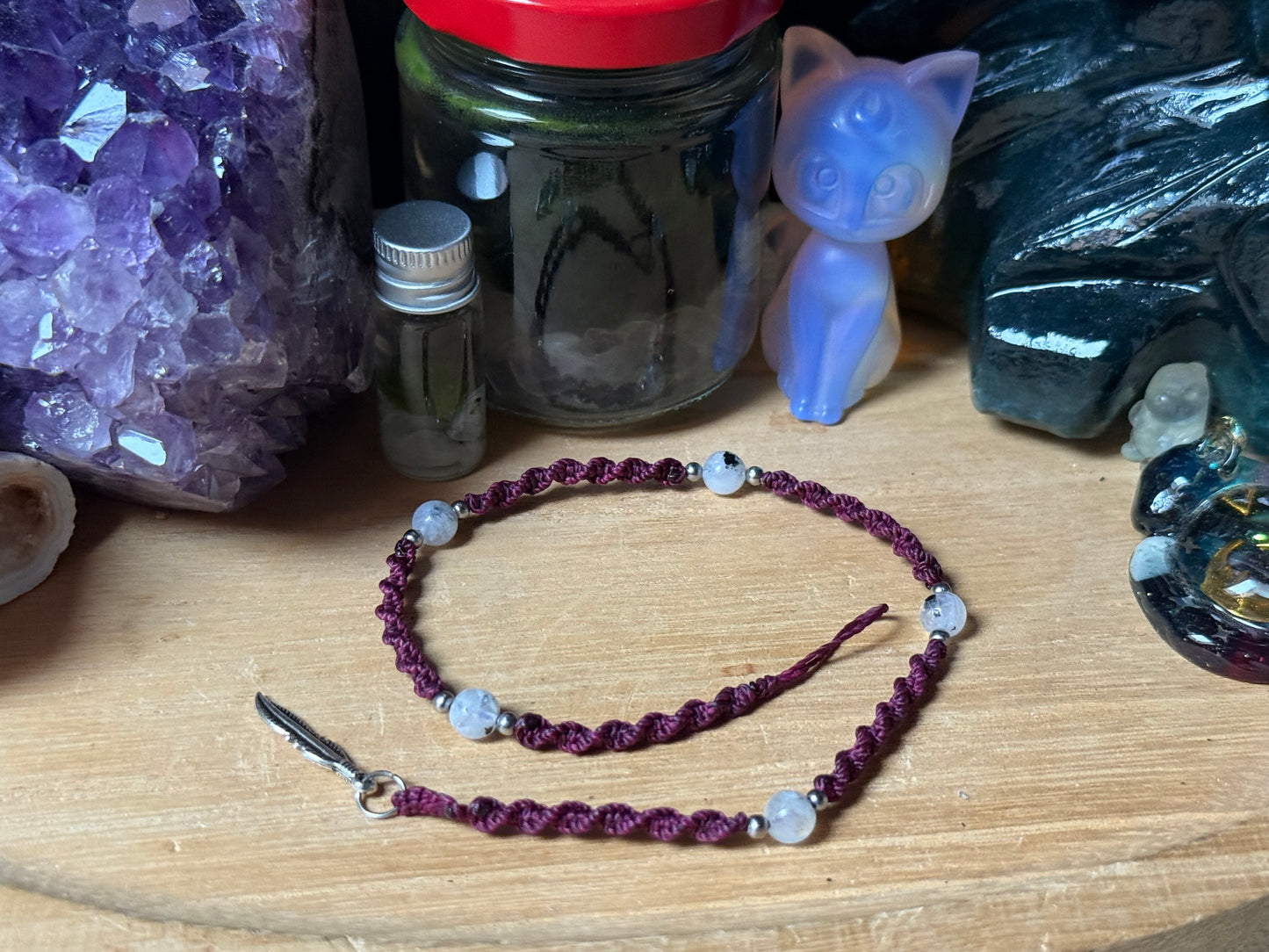 Haarsträhne bordeaux