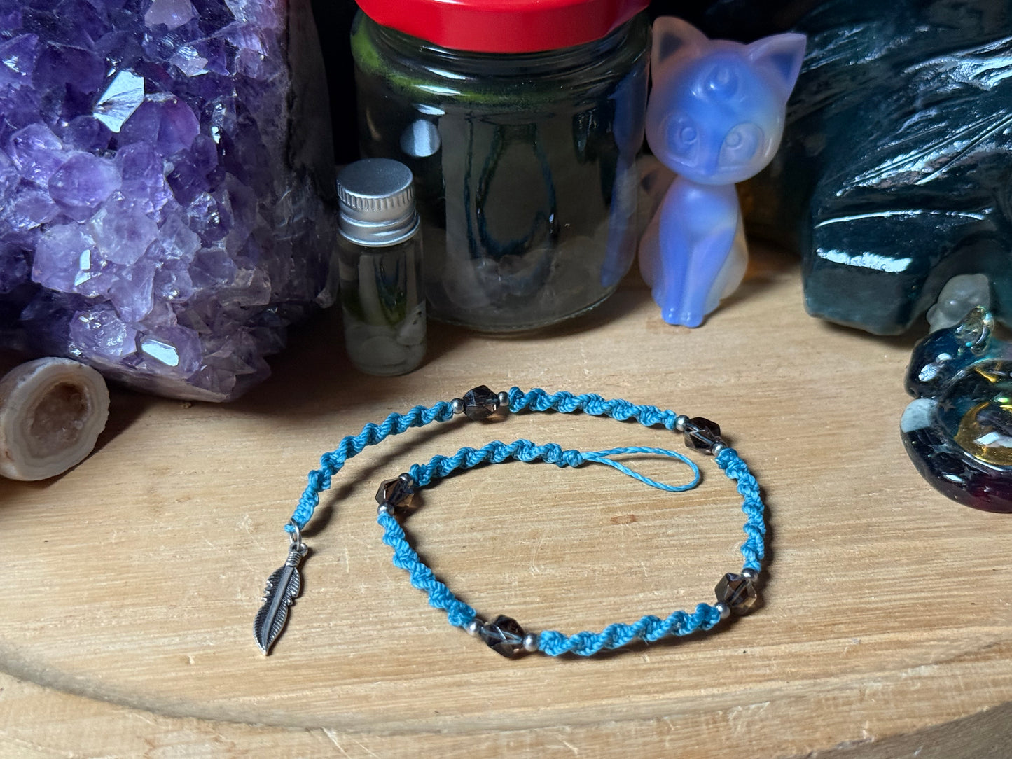 Haarsträhne Türkis