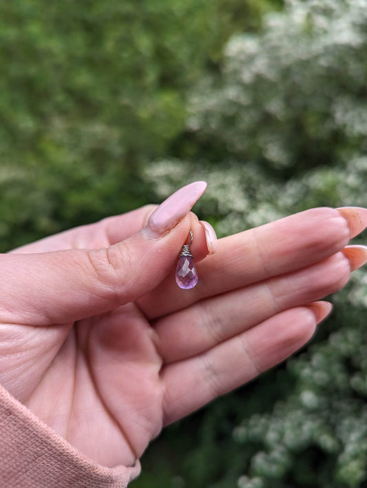 Amethyst Tropfen Anhänger