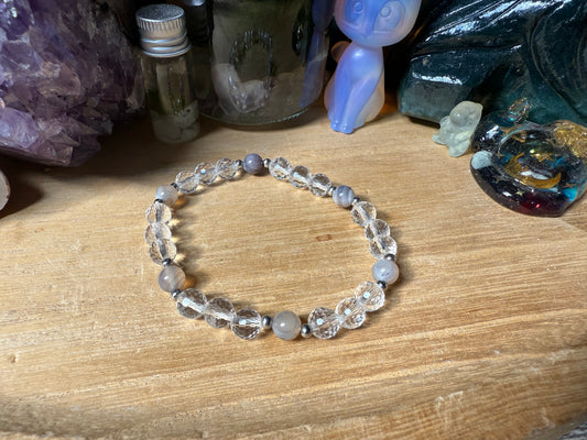 Botswana Aachat Bergkristall Armband