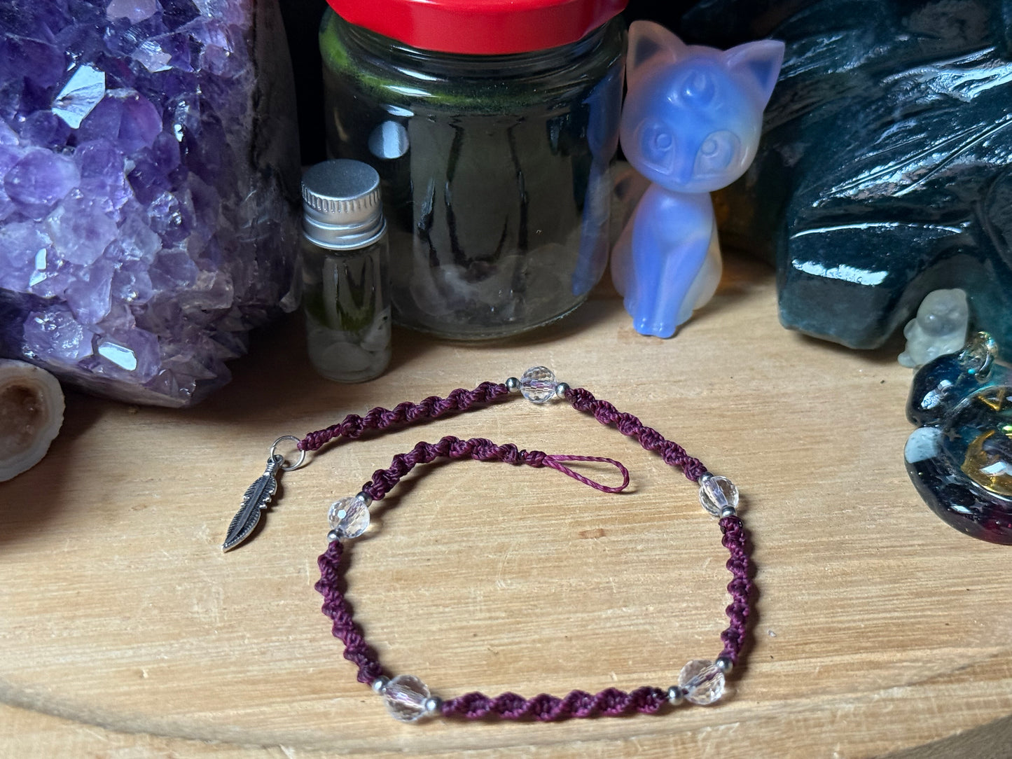 Haarsträhne bordeaux