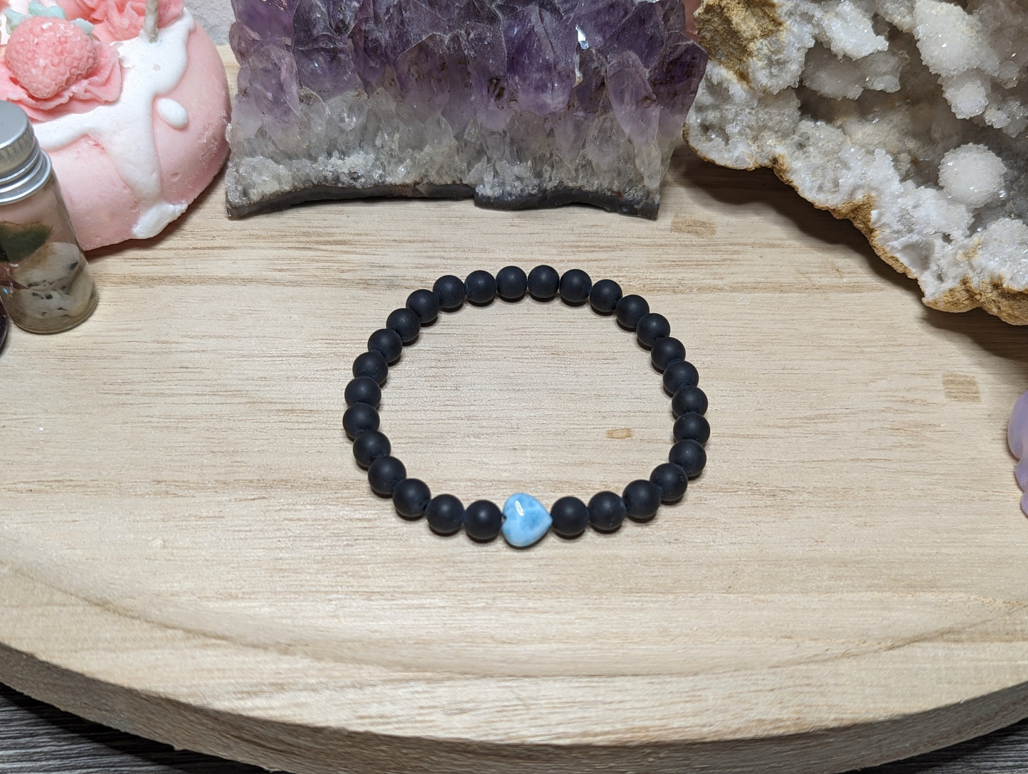 Larimar Achat Armband