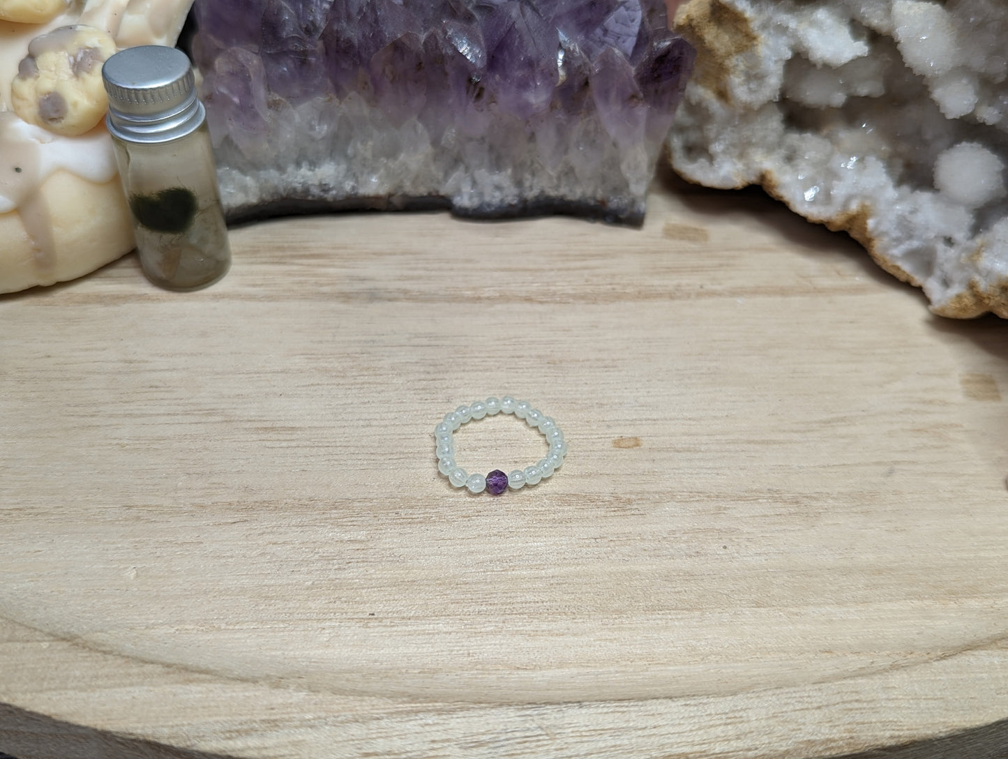 Amethyst Ring nachtleuchtend