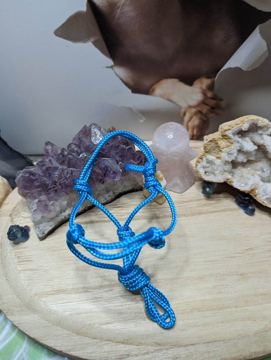 Mini Knotenhalfter Blau