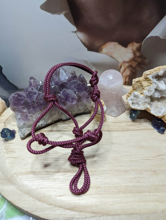 Mini Knotenhalfter Dunkelrot